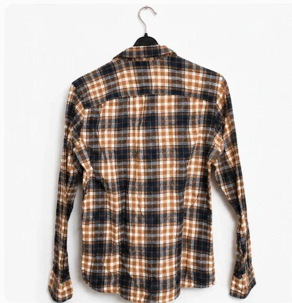 Only & Sons yellow and black and white plaid shirt – Slim fit – Size S – photo 4